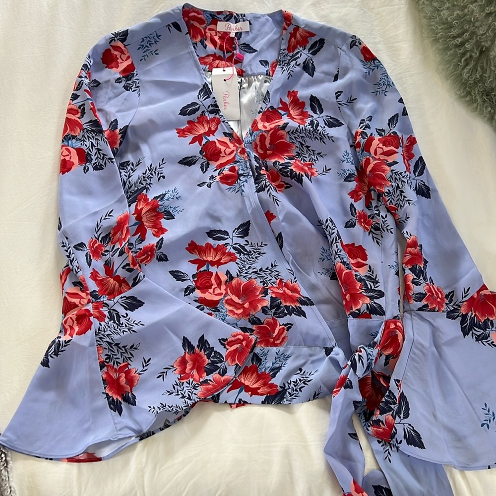 Parker Floral Wrap Top - XS
